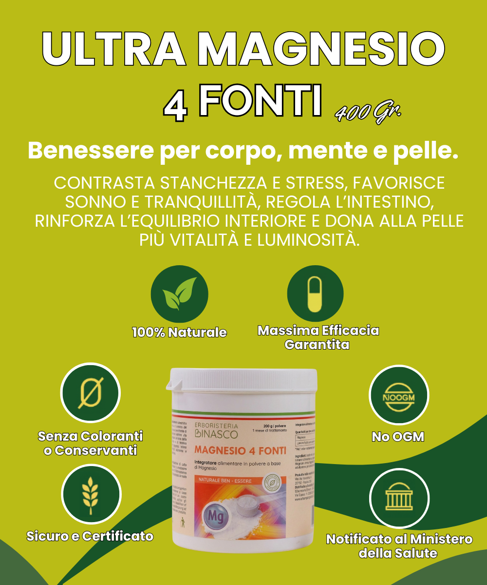 Magnesio 4 Fonti 400gr