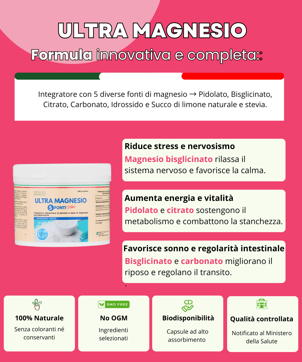 Ultra Magnesio 5 Fonti Plus