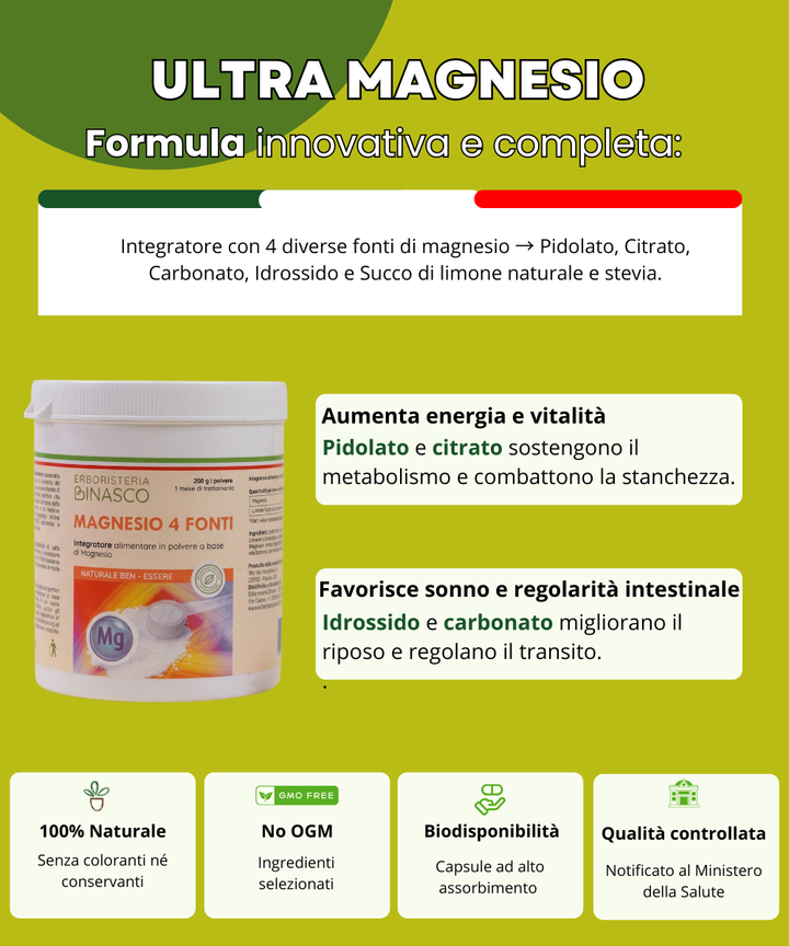 Magnesio 4 Fonti 400gr