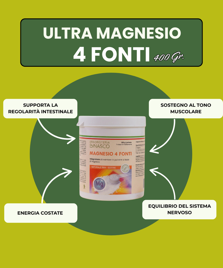Magnesio 4 Fonti 400gr